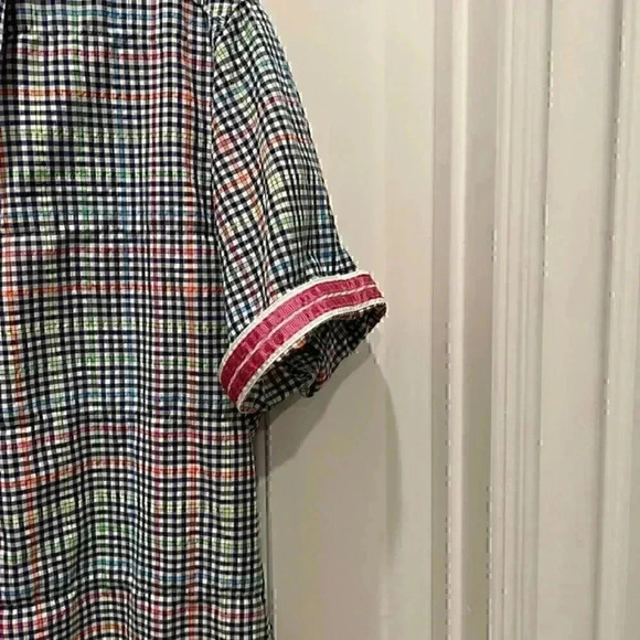 ROBERT GRAHAM PLAID SHORT SLEEVE SHIRT SIZE LARGE DATE WEDDING WORK CASUAL - Picture 3 of 5